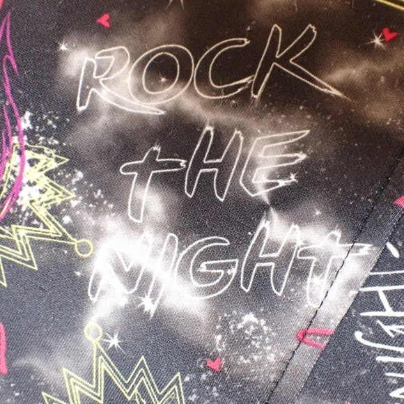 Disney Girls Moto Jacket D Signed Zip Knights of Neon Multicolor Size L 14-16 - Picture 11 of 12